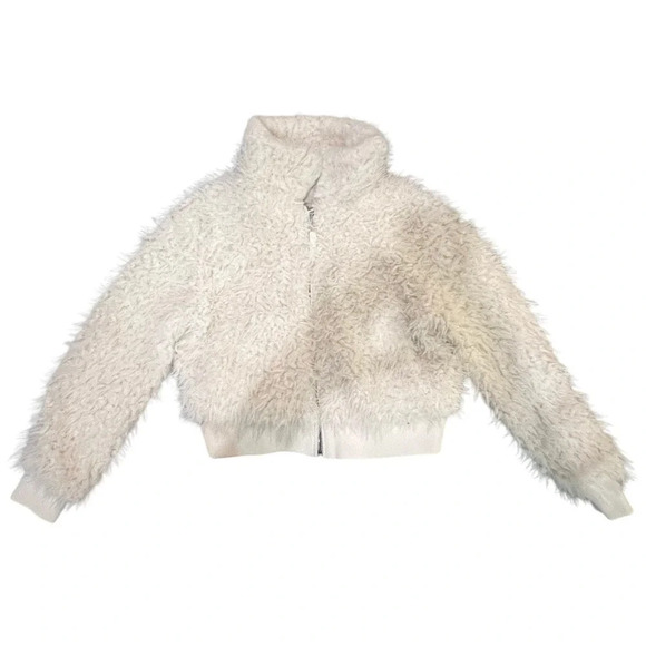 Aeropostale‎ Women's White Faux Fur Yeti Full Zip Winter Jacket Size Small - Picture 5 of 10